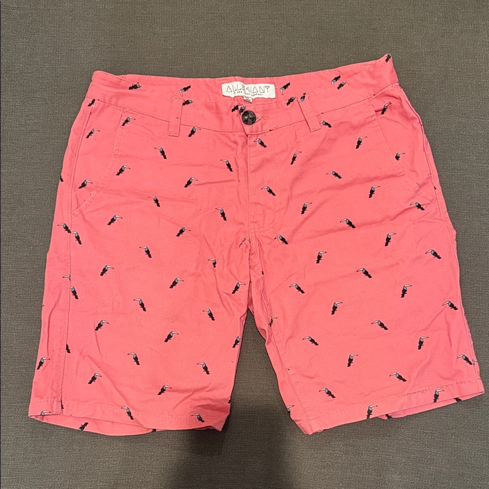 Altru Coral Bird Pattern Shorts